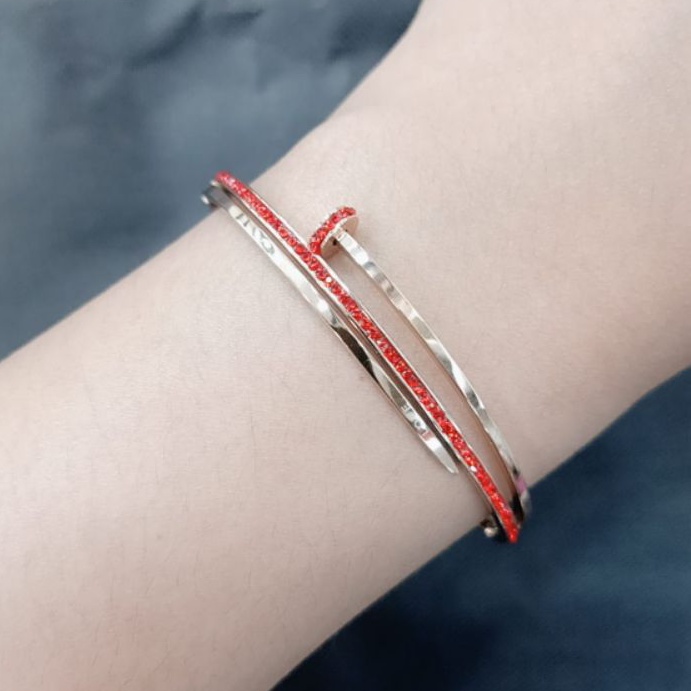 Titanium Gelang List Merah gv34