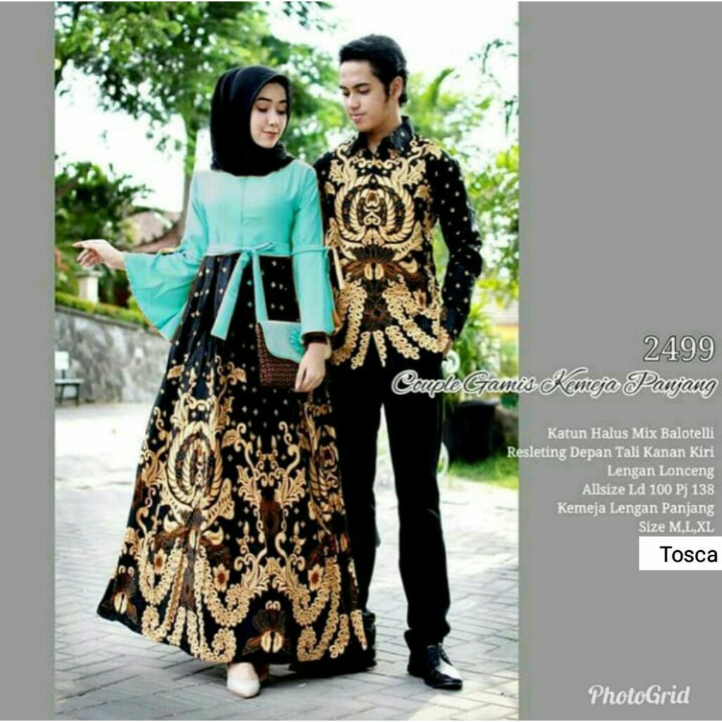 Termurah!! Baju batik couple kode 2499 remaja dewasa baju kondangan pasangan couple model terbaru