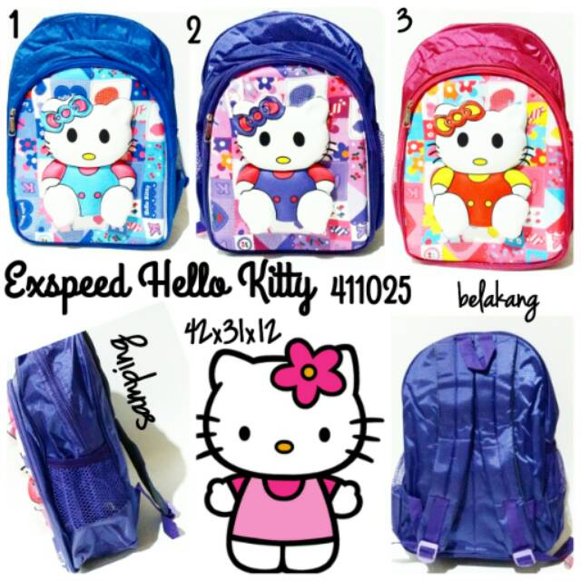 Tas ransel anal junior cewek berkarakter hello kitty exspeed 411025 terbaru dan termurah