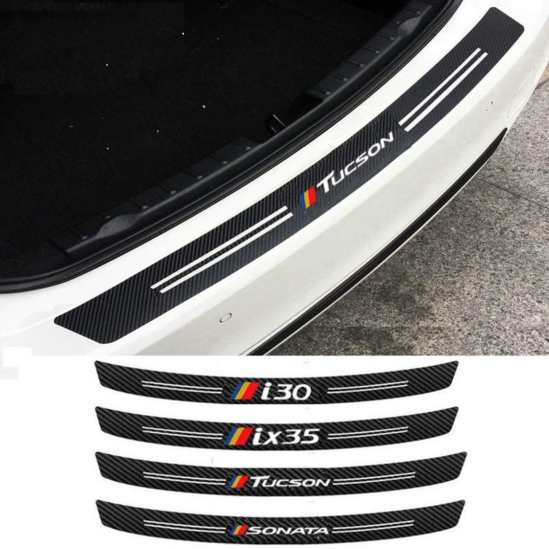 Stiker Pelindung Bumper Mobil Bahan Carbon Fiber Untuk Hyundai Getz Accent Atoz I20 Avega Trajet H1