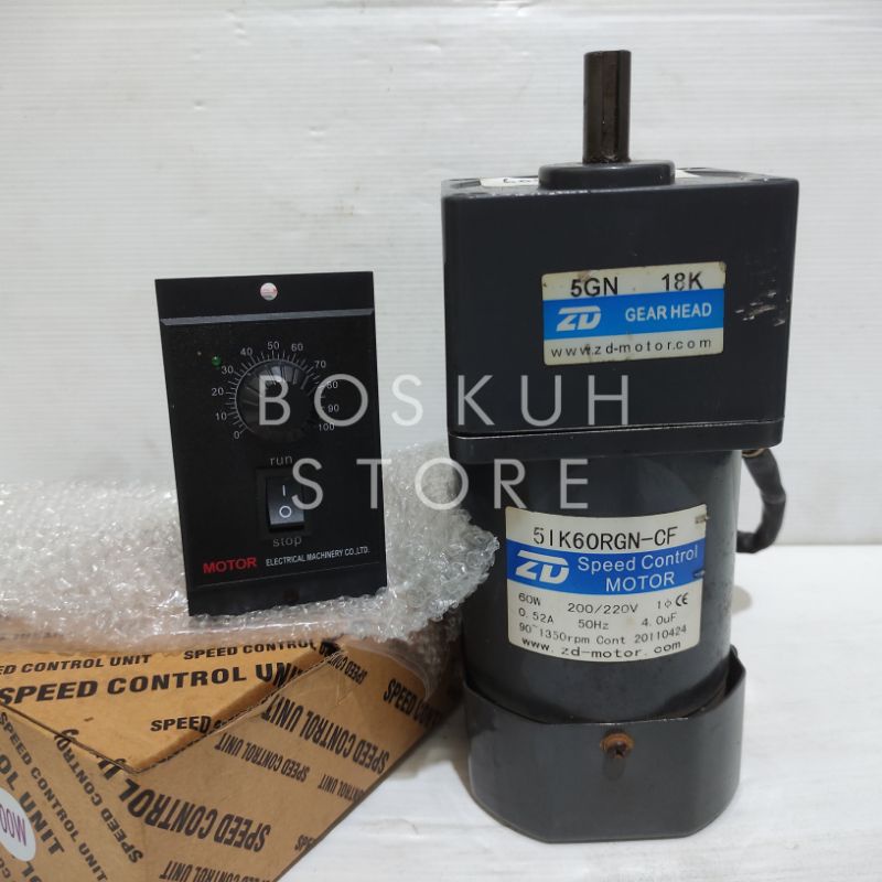 DINAMO MOTOR GEARBOX DENGAN SPEED CONTROL