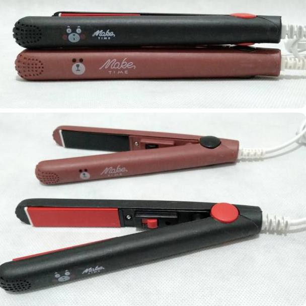 Alat Catok Rambut Mini 2in1 Set Lurus dan Keriting Make Time Karakter