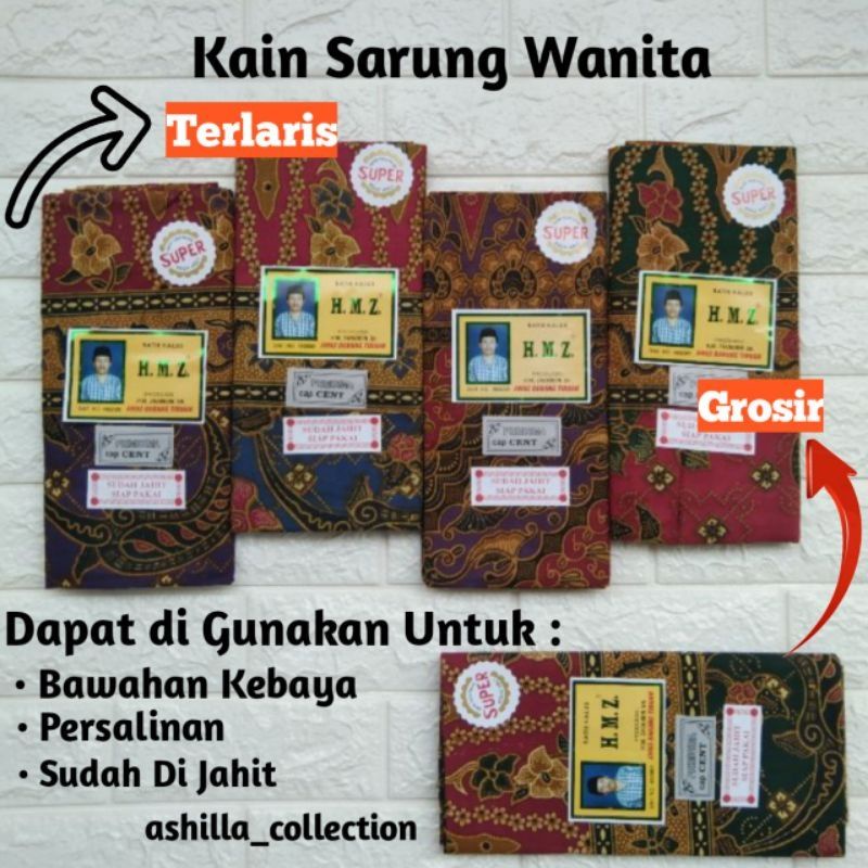 Kain Sarung Wanita|Sarung Batik HMZ Wanita|Sarung Batik Perempuan Murah|Grosir