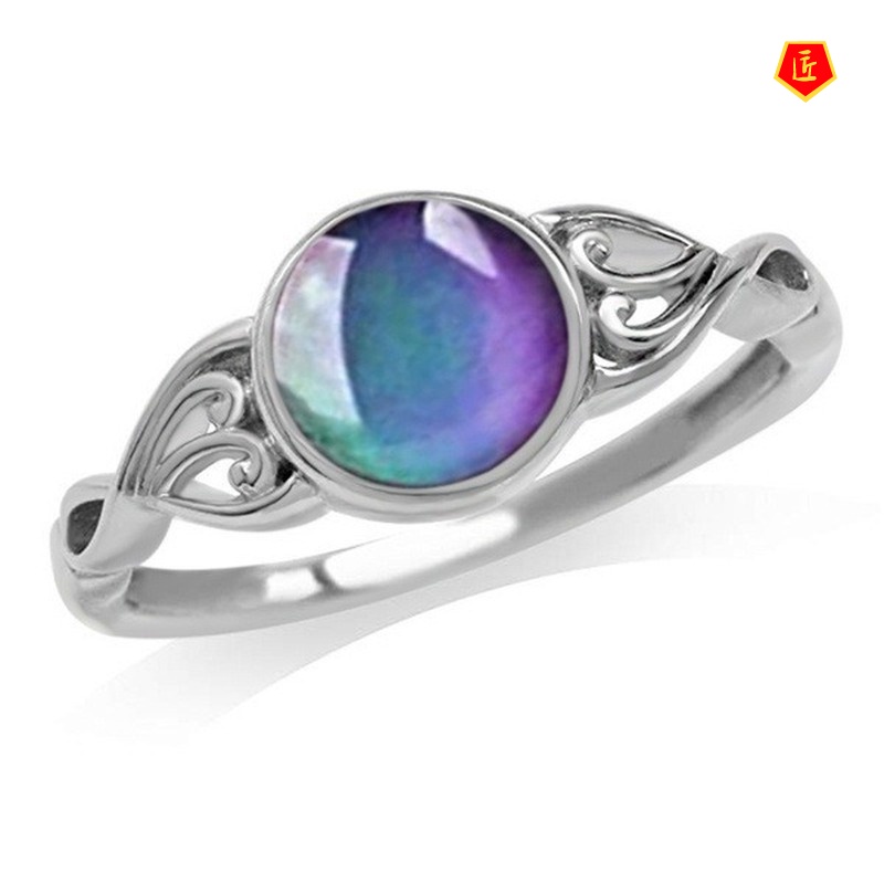 [Ready Stock]Creative Temperature Sensing Color Changing Ring Retro