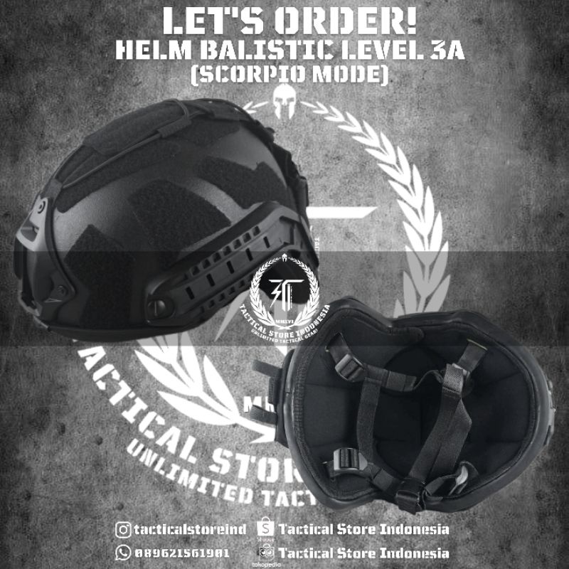 PROMO DISCOUNT Helm Tactical Balistic Scorpio Level 3A