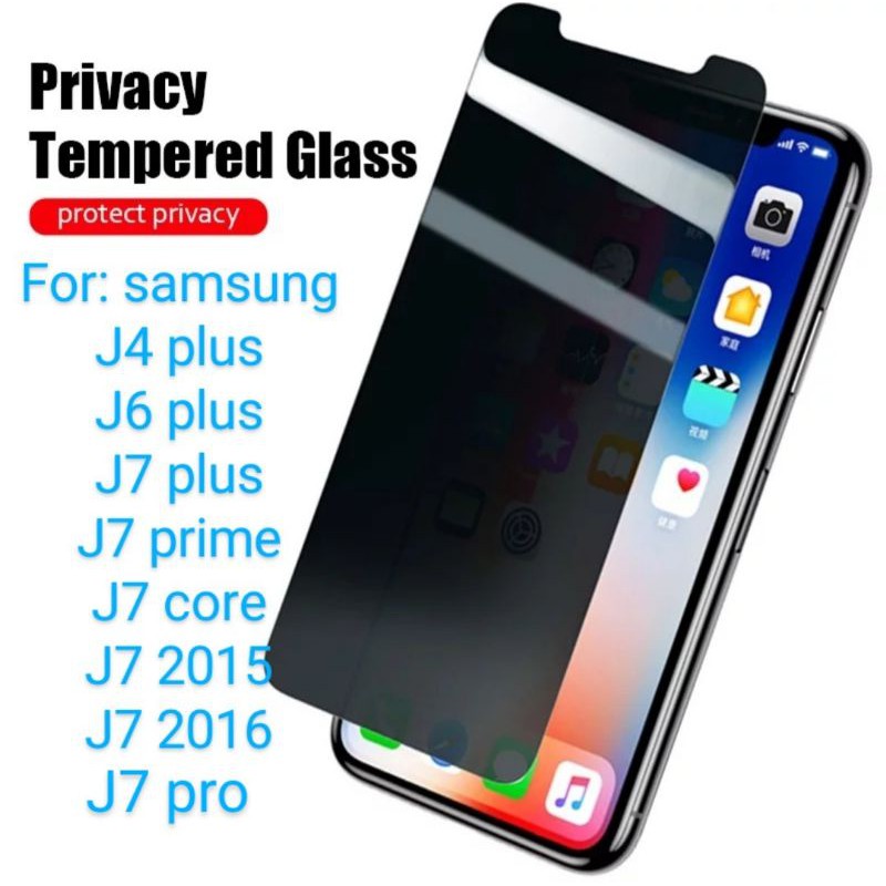 Samsung J4 J6 J7 plus J7 prime J7 Core Pro Antigores Tempered Glass Spy TG Screen Guard protector