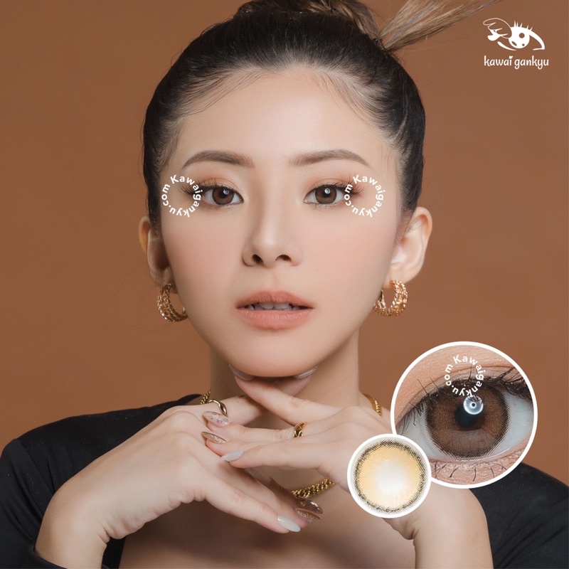 KawaiGankyu Softlens - Mini Elsa brown by Luina (1botol)