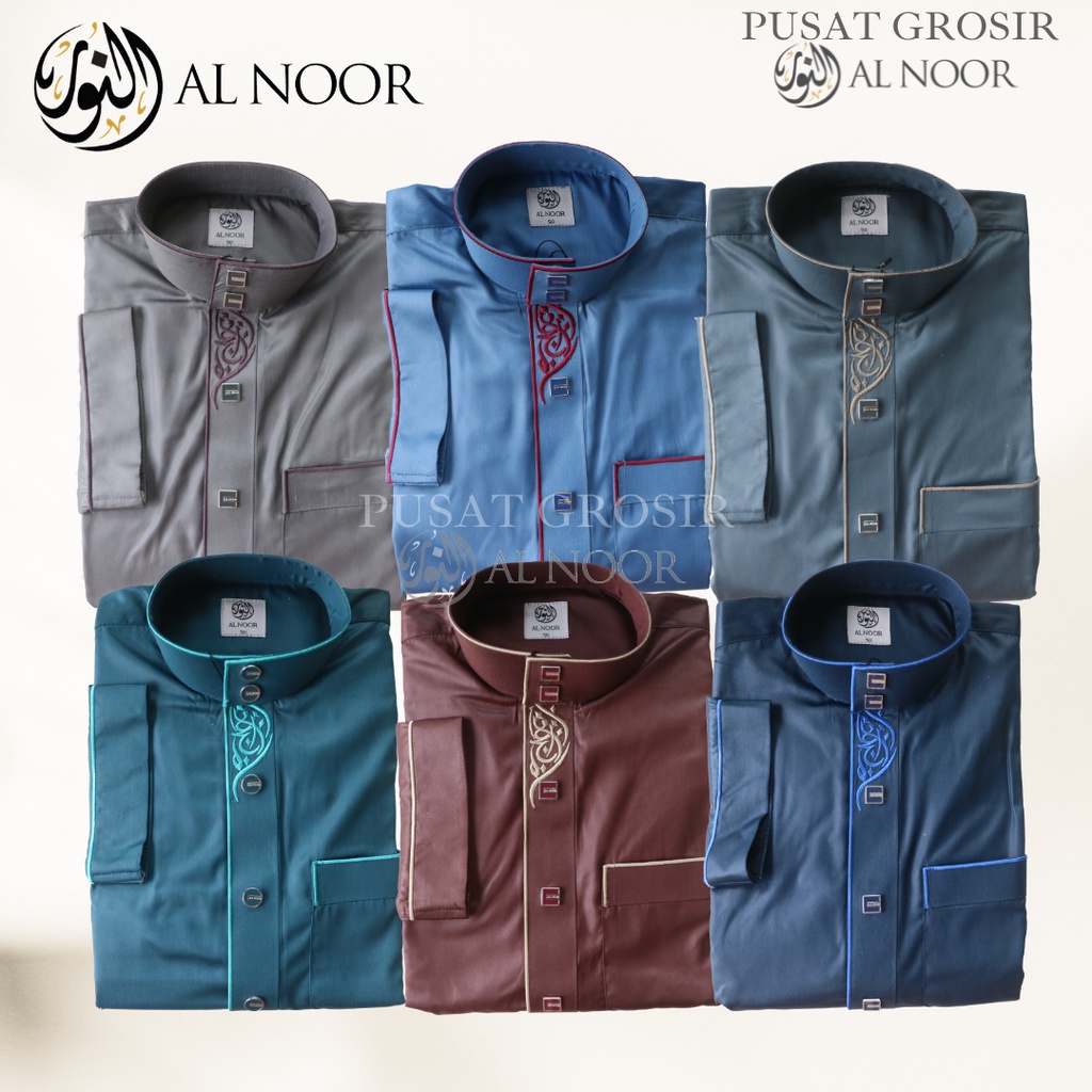 Jubah Saudi | Gamis Pria | Jubah Al Noor Bordir Dewasa - Pusat Grosir Al Noor