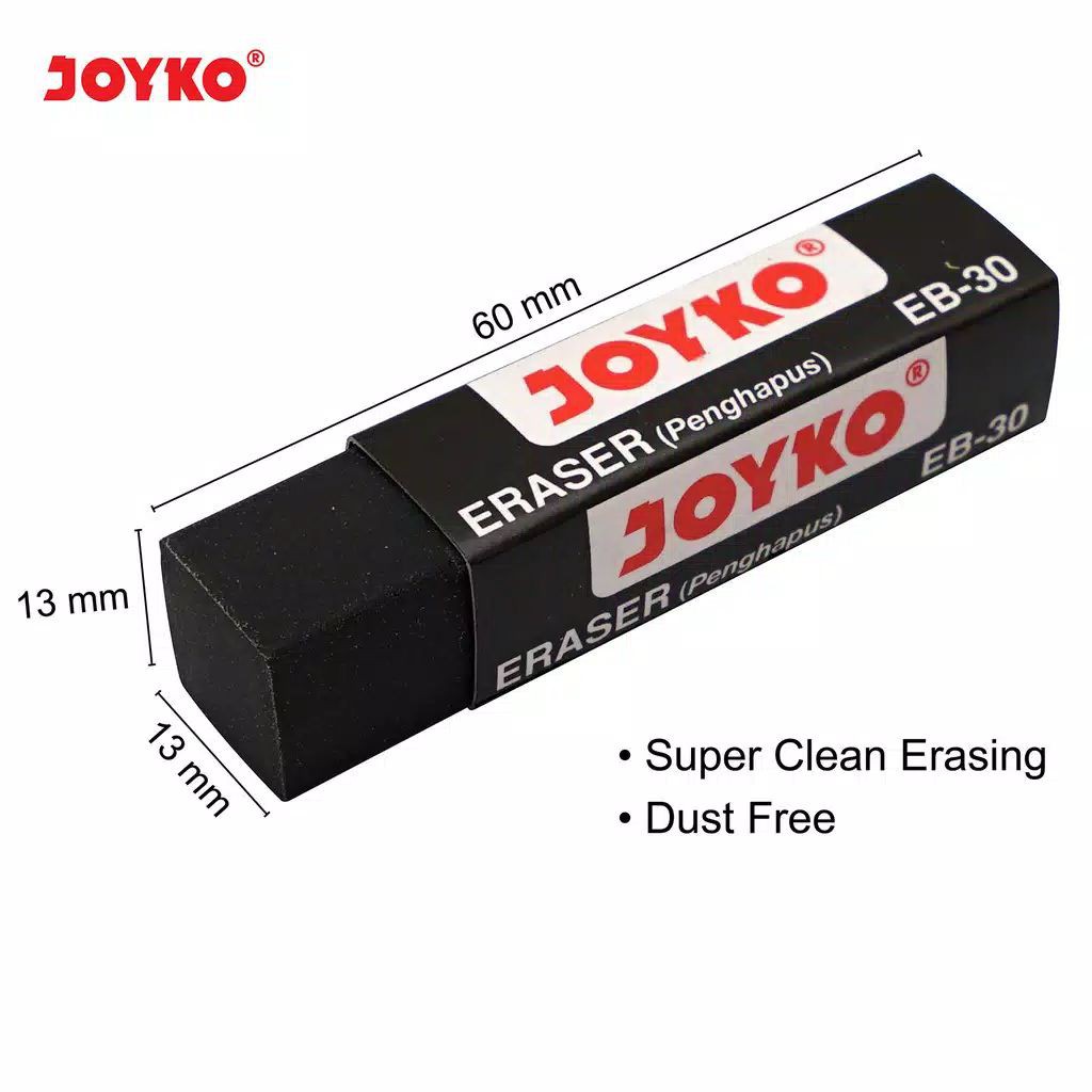 

PENGHAPUS JOYKO MEDIUM / SEDANG ( STIP / ERASER ) ER-30W - Hitam