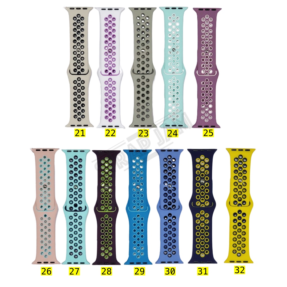 SMALL Strap Apple Watch 38mm 40mm 41mm - Tali Jam Nike Sport Rubber Silikon
