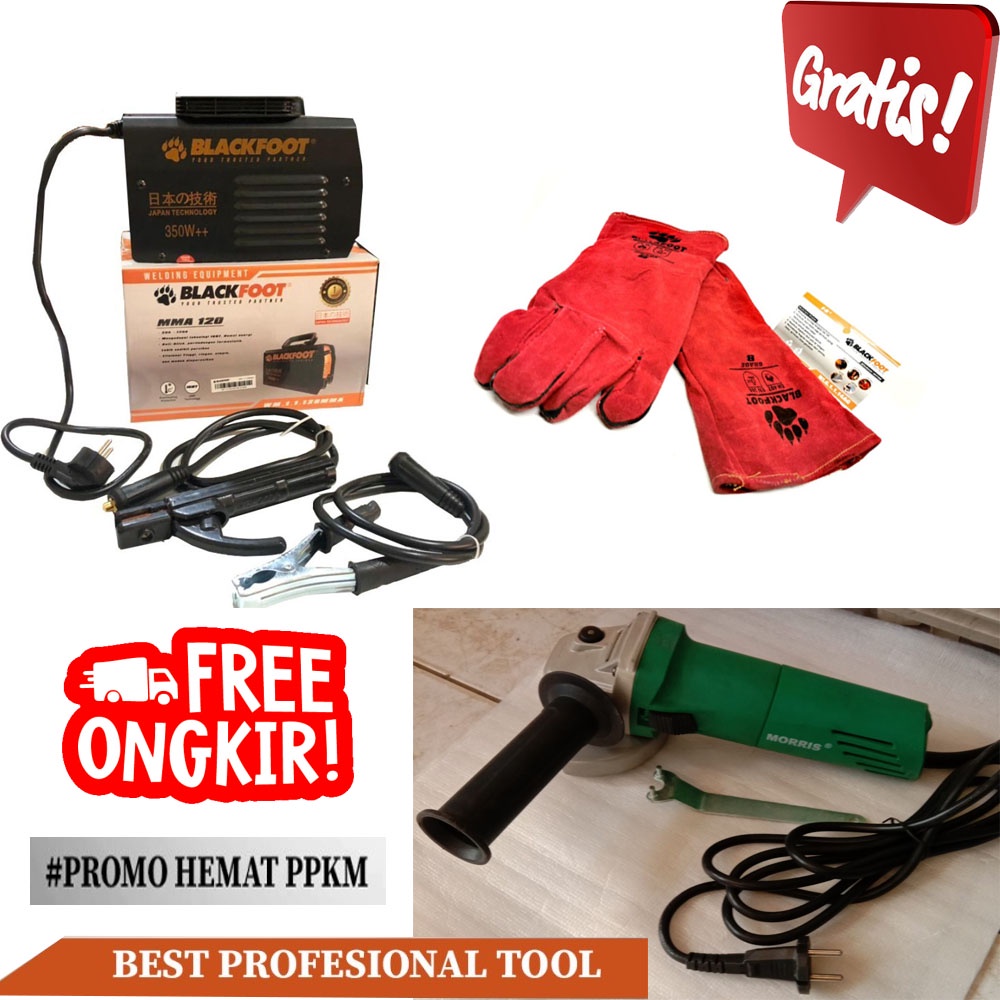 PAKET HEMAT Mesin Las 350 Watt + Mesin Gerinda Tangan - Travo Las Listrik - Trafo Las Stik - Gerenda
