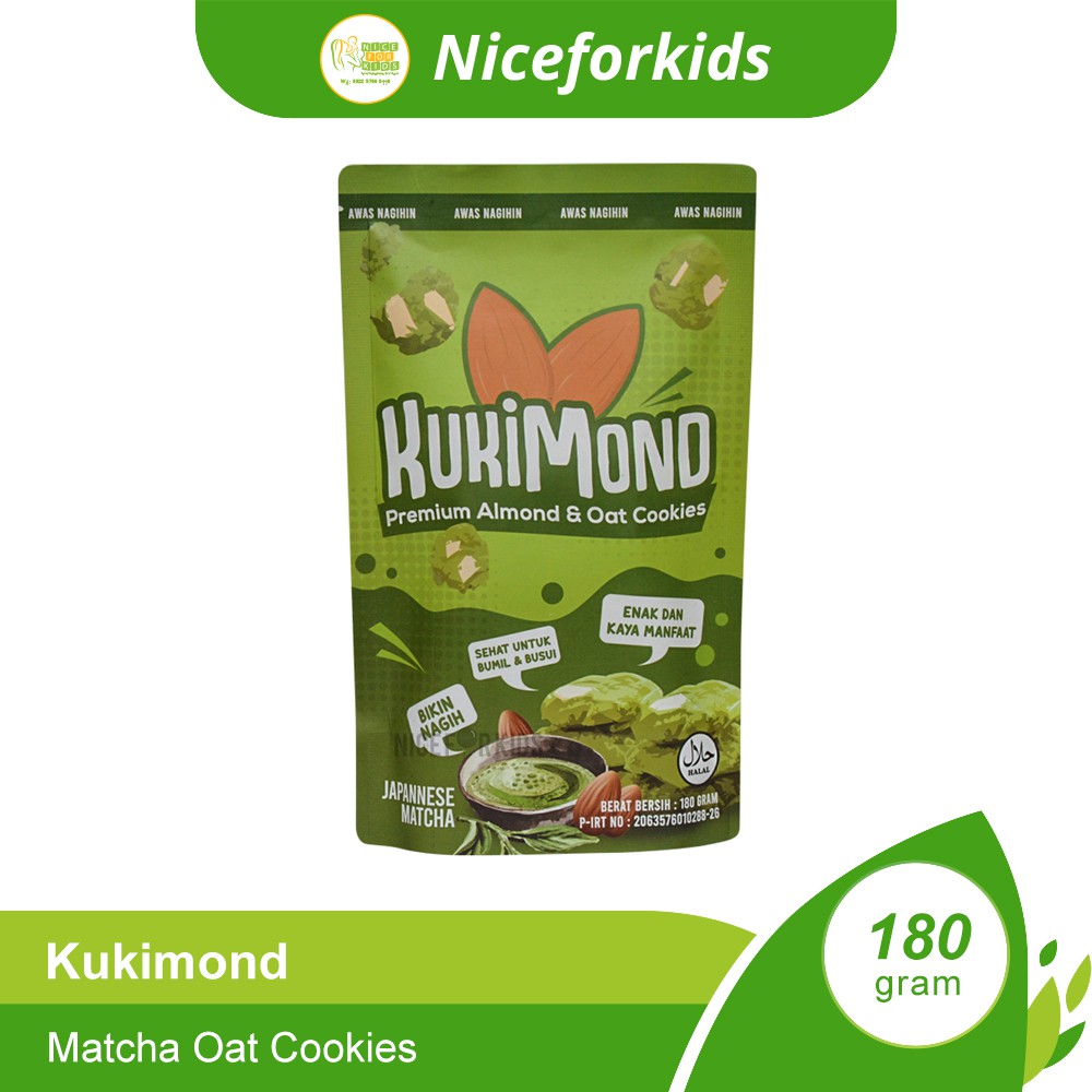 Kukimond Premium Almond &amp; Oat Cookies Camilan Pelancar ASI