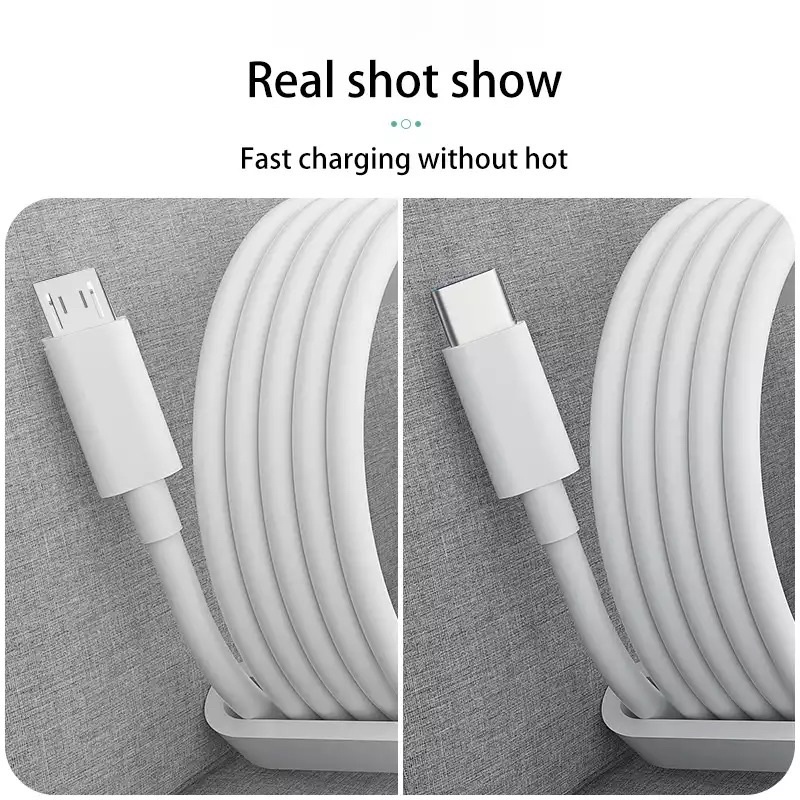 Kabel data Charger OPPO 2A Fast Charging Micro USB &amp; Type-C Original