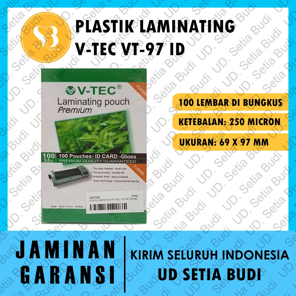 Plastik Laminating V-Tec VT-97 ID Card 250 Micron