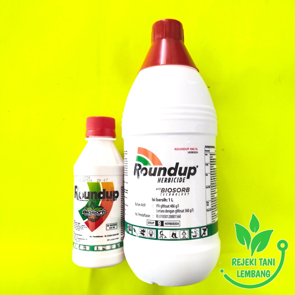 SHp2 HERBISIDA SISTEMIK ROUNDUP 486SL 1 LITER - Roundup GLIFOSAT Pembasmi Rumput dan Gulma
