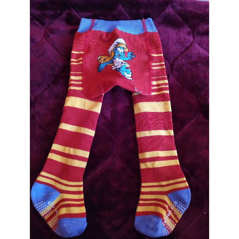 [PRELOVED]LEGGING BAYI TUTUP KAKI SMURFS