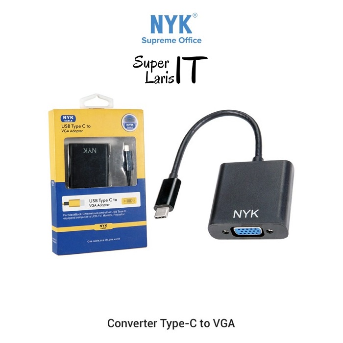 Converter NYK USB Type C to VGA Adapter
