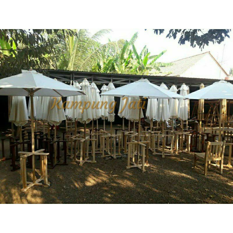 PAYUNG TAMAN, PAYUNG JATI, SET MEJA TAMAN, KURSI TAMAN, KURSI CAFE