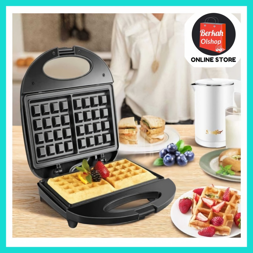 Berkah Oldshop 88 - Waffle Maker Sonifer SF-6043 Nonstick / Alat Pembuat Waffle Roti