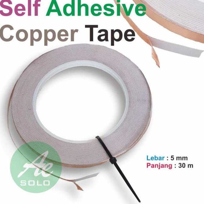 Copper Tape Isolasi Tembaga 5Mm Untuk Jalur Pcb Sale
