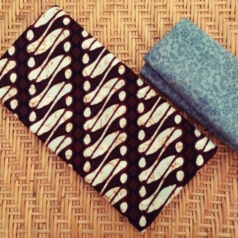 Kain Prima Batik solo motif parang hitam putih