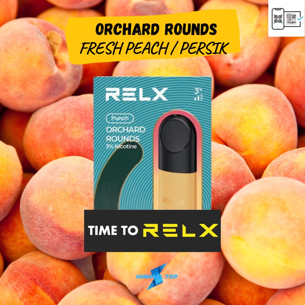 rasa peach persik orchard rounds flavor relx refill pod infinity essential original