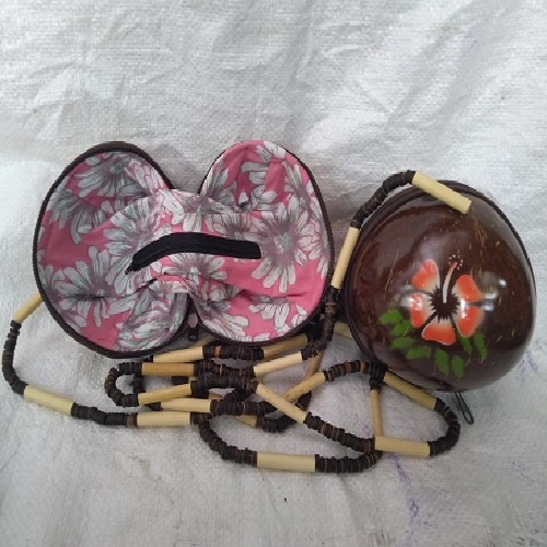 Tas Slempang Dari Batok Kelapa Bulat Utuh Tas Unik dan Antik