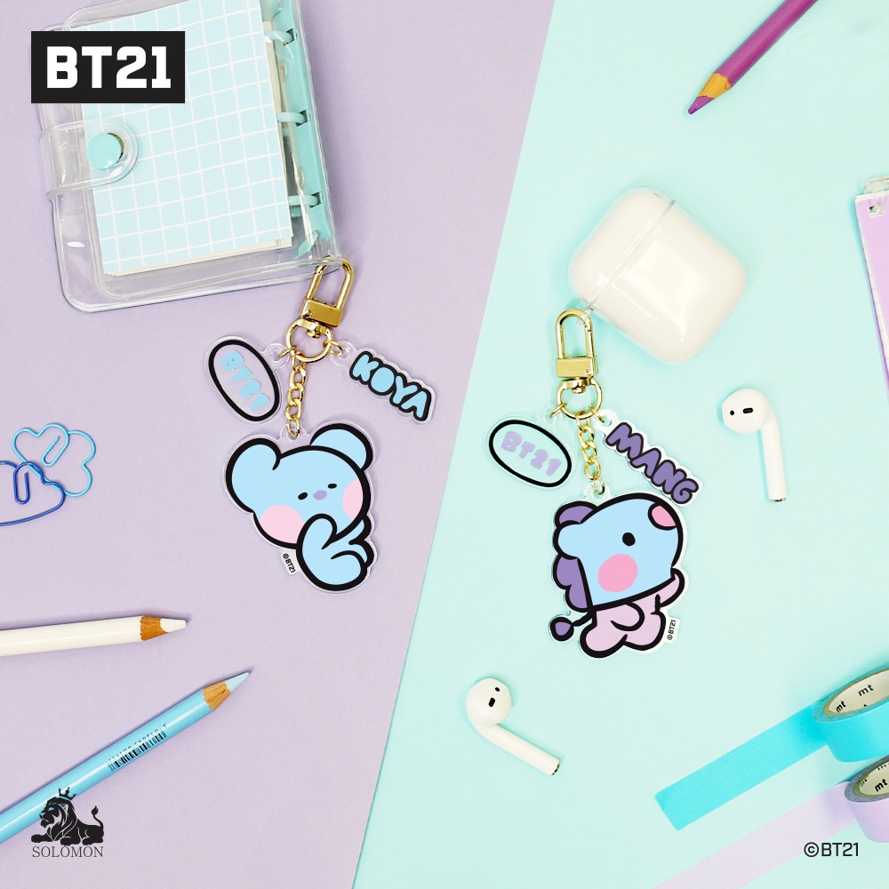 Gantungan Kunci Akrilik KPOP Minini TATA COOKY CHIMMY KOAY SHOOKY MANG RJ Cute Keyring In Stock New Arrival