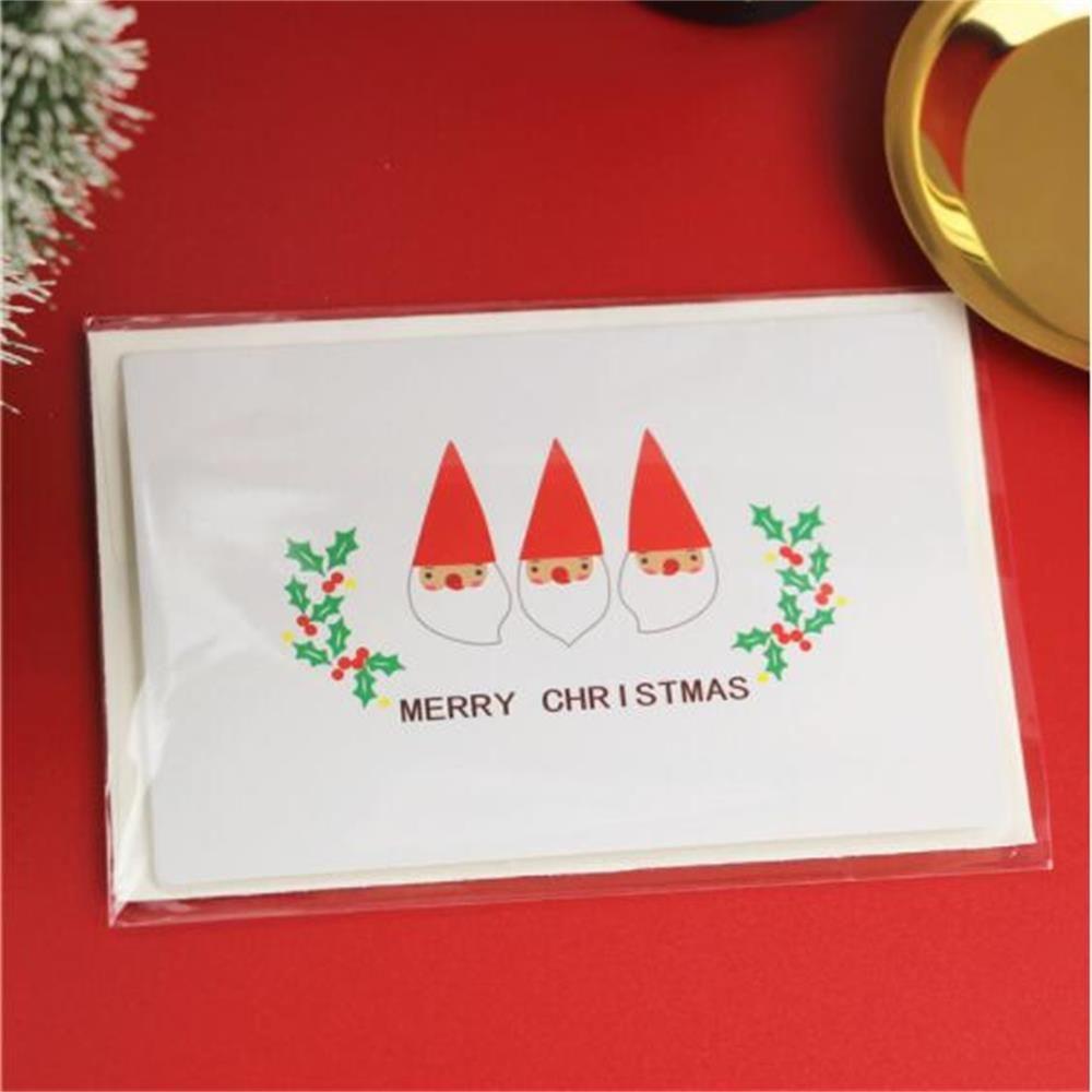 R-bunga Kartu Ucapan Untuk Hadiah Ulang Tahun Pesta Postcard Santa Claus Xmas Party Decor Postcard