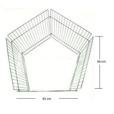 Kandang Pagar Kucing Anjing Kelinci Hewan 6 Sisi 1 Set Tinggi 54cm