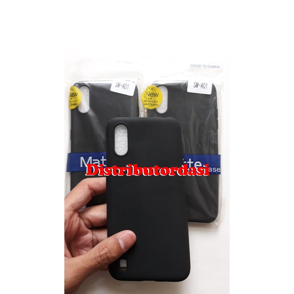 SOFTCASE CASE TPU SILIKON CASING KONDOM blackmatte case samsung A01 ready stok grosir