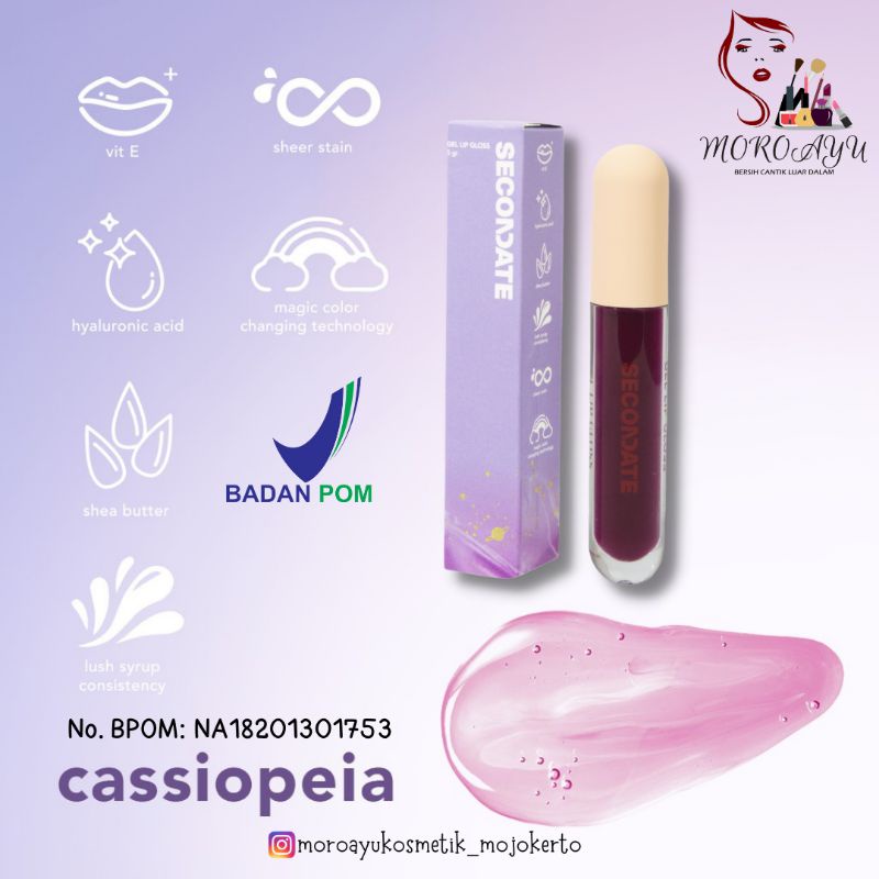 SECONDATE GEL LIP GLOSS CASSIOPEIA