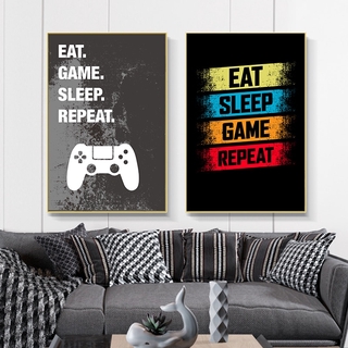 Video Game Wall Art Canvas Posters Prints Gaming Room Decor Party Art Pictures Boys Room Wall Decor Unframed Shopee Indonesia