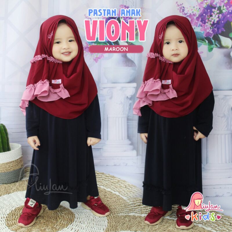 Pastan Anak VIONY MiuLan Kids | Pashmina Instan Anak Pasmina Langsung Pakai Lucu Imut Jilbab Kerudun