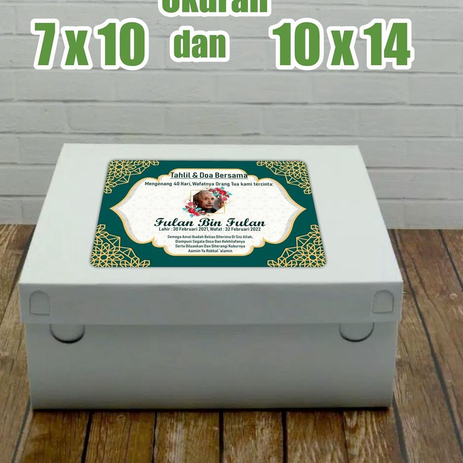 

Terupdate LJHU7 Stiker Tahlil Tahlinan Pengajian Mengenang wafat 40 hari / 100 hari / 1000 hari untuk Kotak Nasi 54 Laris