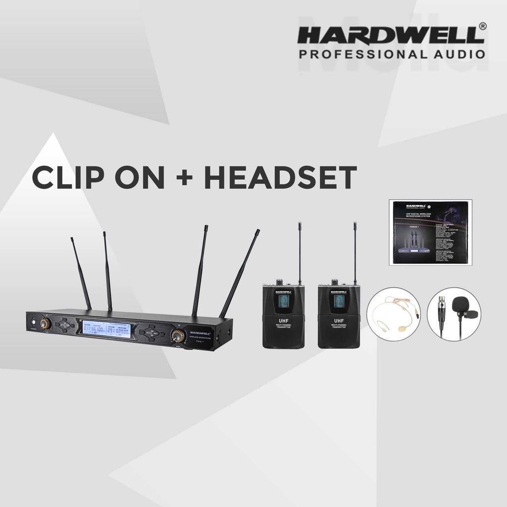 Mic Wireless Hardwell Force 1 / Force-1 / Force1 Original Clip On