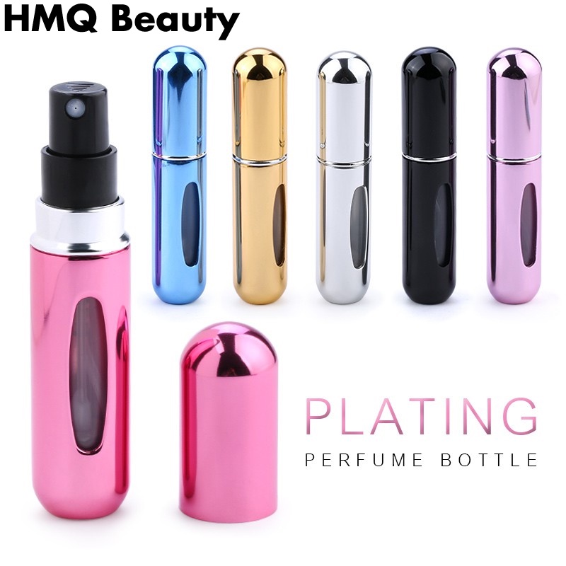 Botol Spray Parfum Mini 5ml Aluminium Spray Atomizer Wadah Kosmetik Travel Portabel Isi Ulang