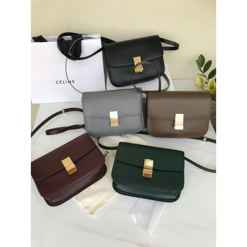 Tas Celine Classic Box Medium Calfskin Mirror 2018