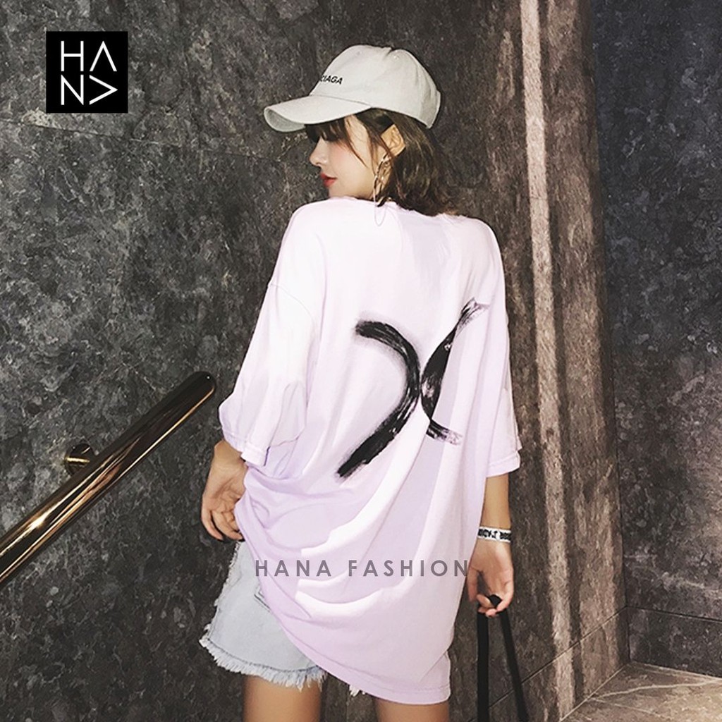 HanaFashion JKT - Alexa Oversized T-Shirt - Kaos Longgar Gaya Korea Wanita - TS008