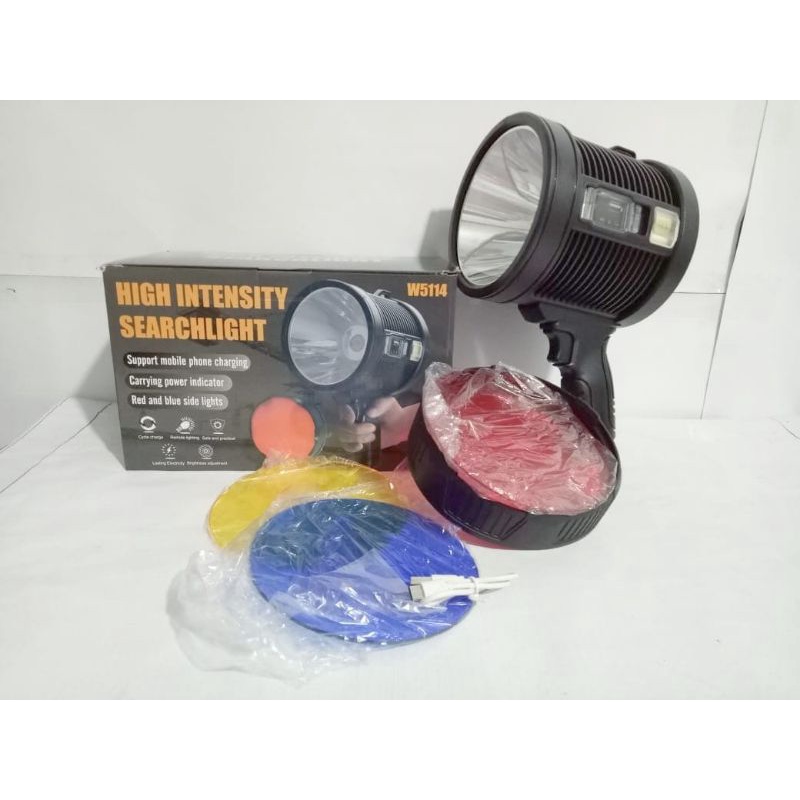 Senter Tembak Sorot Super High Power Full LED XHP70 6 Mode 3 Lensa Watterproof power bank