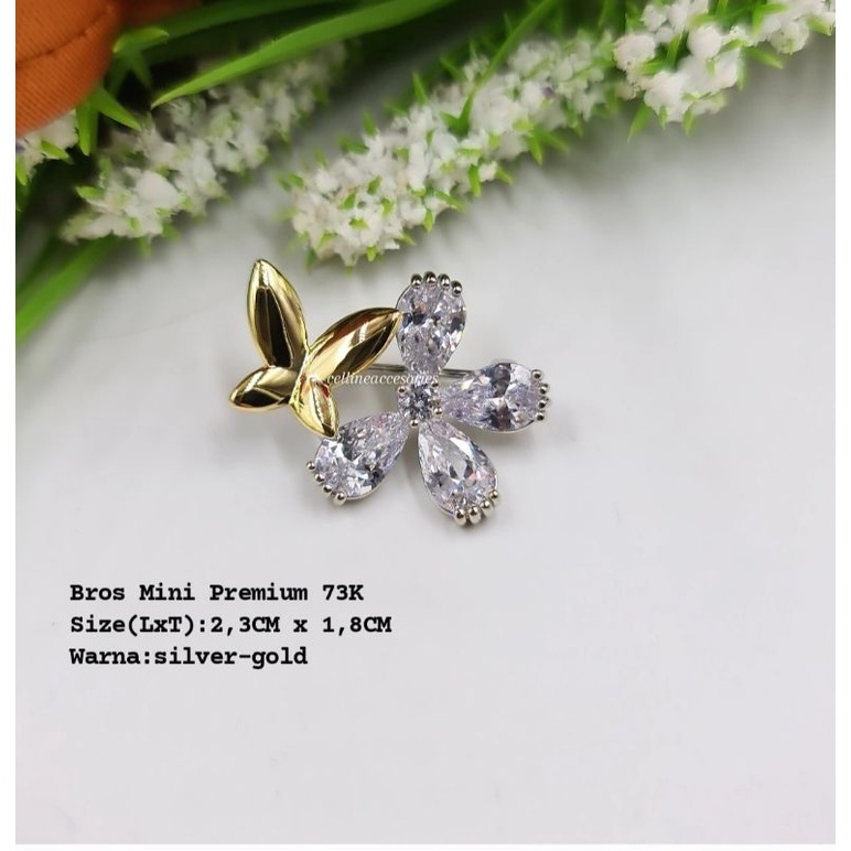 Bross mini Zirconia,bros mini swaroski high quality,bros kecil swaroski,bros dagu kecil-#O