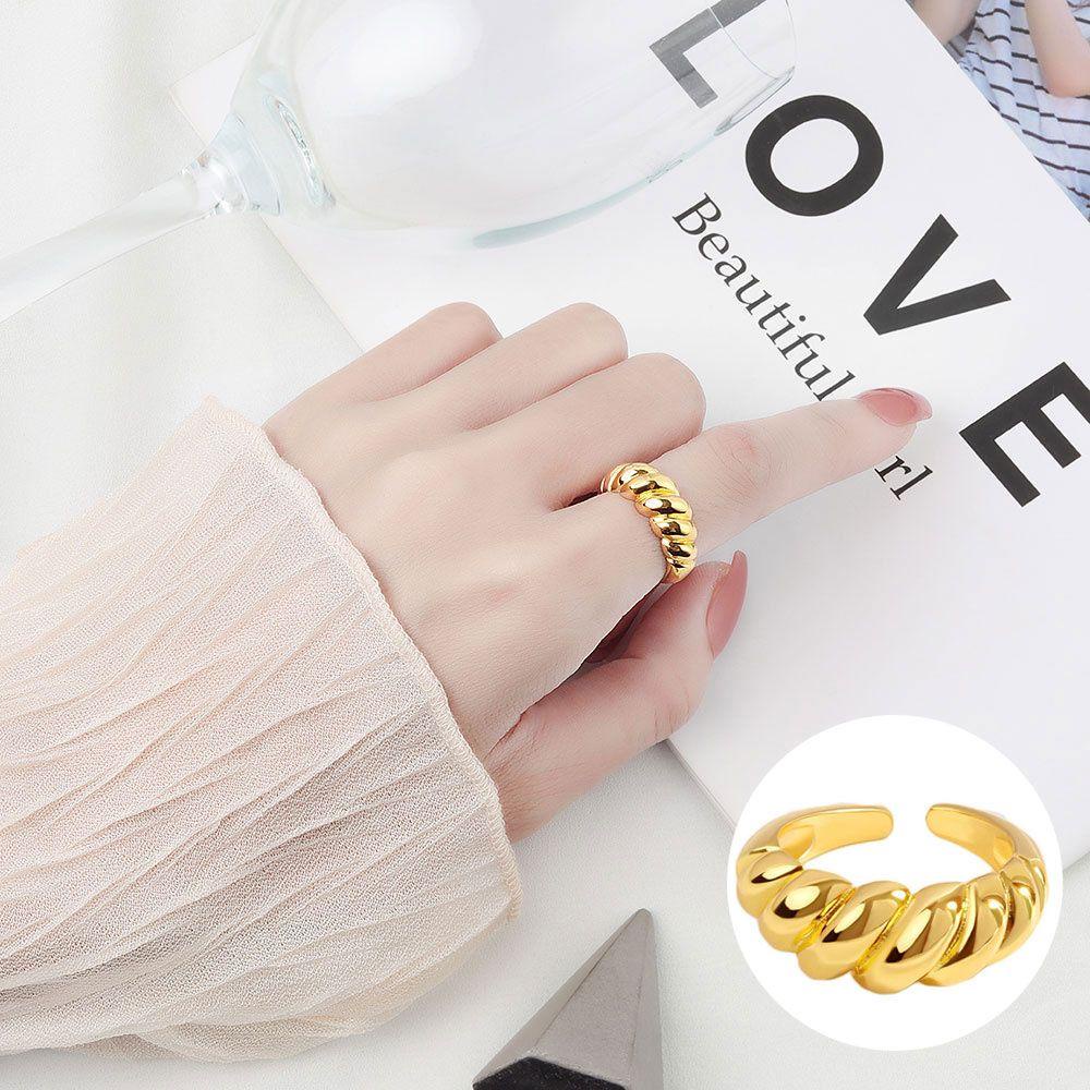 Cincin LILY Bukaan Geometris Kreatif Baru