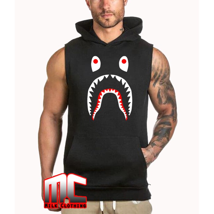 Vest Hoodie Bape Shark Original - Milk Clothing