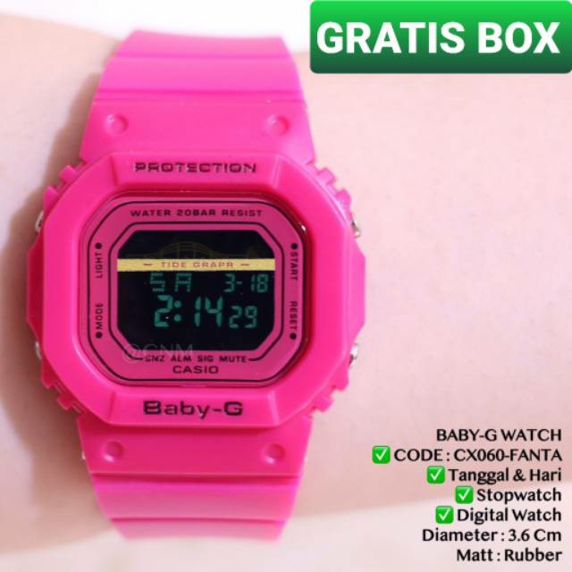 (JAM TERMURAH) Jam tangan casio baby-G rubber/Jam tangan digital Baby-G rubber
