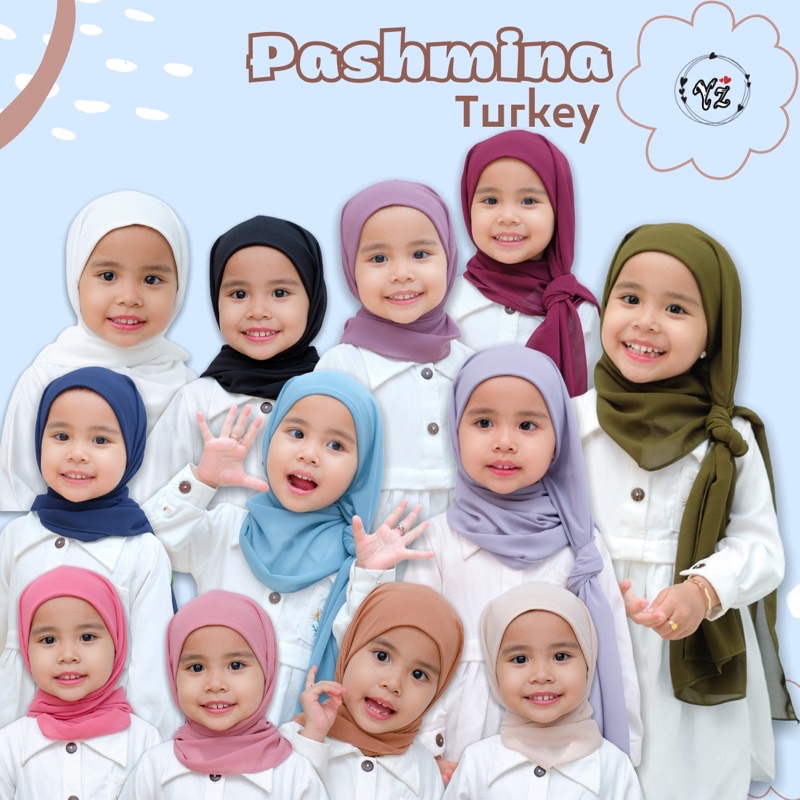 Pashmina turkey | pashmina inner malay | shawl malay | pashmina instan for kids