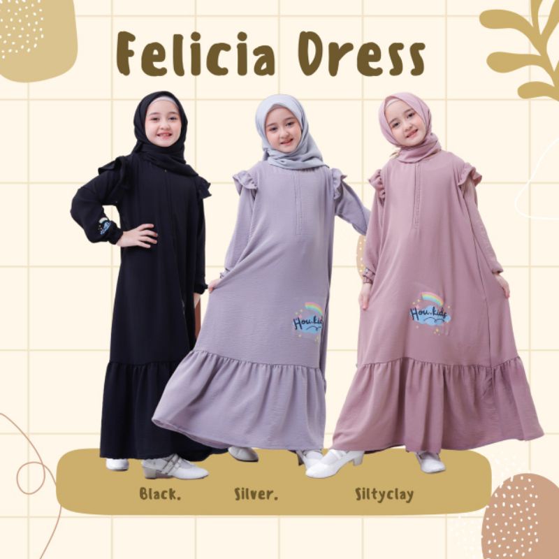 Felicia Dress By House of Uga | Gamis Anak Felicia