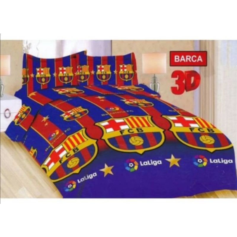 sprei bonita motif bola Barcelona, blue chelsea / Manchester united