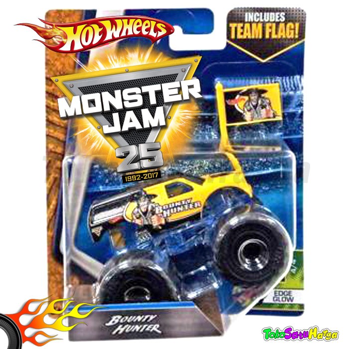 Hotwheels MONSTER JAM Team Flag - Bounty Hunter Hot Wheels Ori Mattel