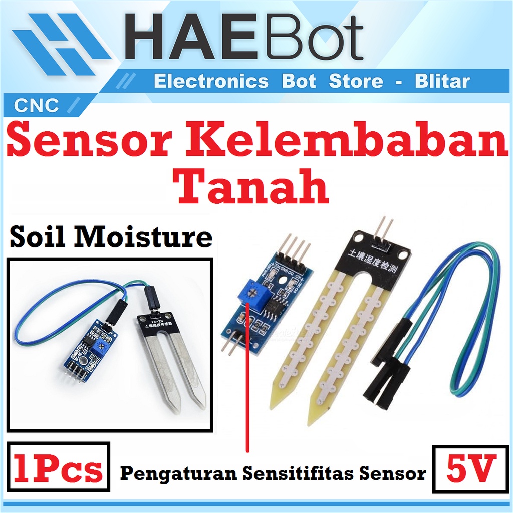 [HAEBOT] Sensor Module Modul Kelembaban Tanah Soil Moisture Arduinoo Kadar Air Tanaman Mikrokontroller Pendeteksi Digital Basah