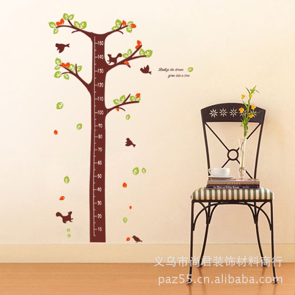 RELIZA WALL STICKER PENGUKUR TINGGI BADAN POHON TREE GROW UP STIKER DINDING